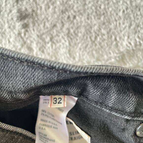 Baldwin Kansas City Jeans 32 Grey Selvedge Henley Rango Slim Straight Button Fly - Picture 7 of 14